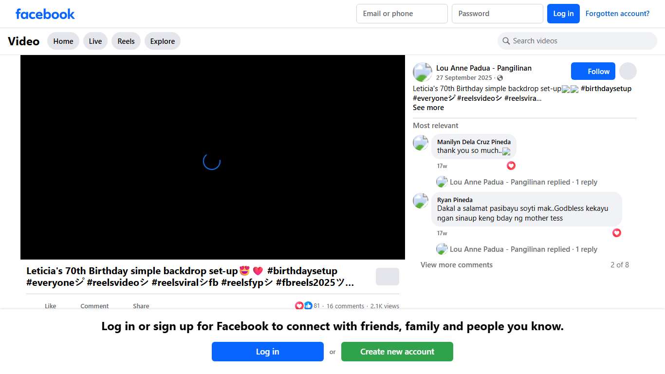 Leticia's 70th Birthday simple backdrop set-up😍❤️ #birthdaysetup #everyoneシ゚ #reelsvideoシ #reelsviralシfb #reelsfypシ #fbreels2025ツ #fbreelsfypシ゚viralシ @highlight Lou Anne Padua - Pangilinan Facebook